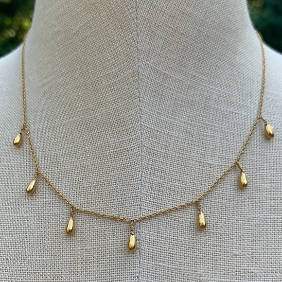 Beaded Teardrop Fringe Necklace - Picture 6 of 13